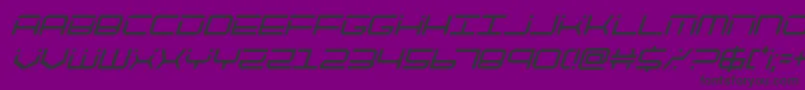 quicktechcondital Font – Black Fonts on Purple Background