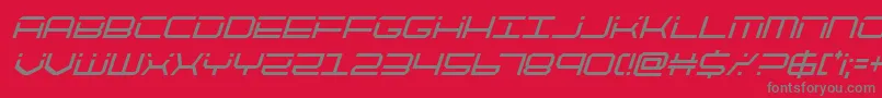 quicktechcondital Font – Gray Fonts on Red Background