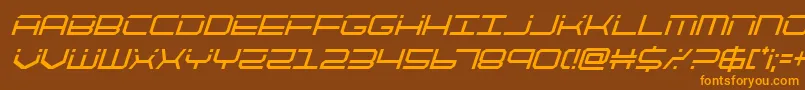 quicktechcondital Font – Orange Fonts on Brown Background