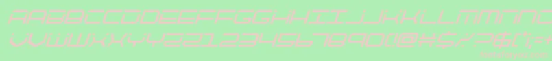 quicktechcondital Font – Pink Fonts on Green Background