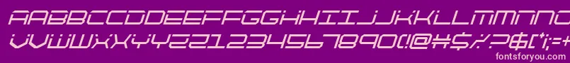 quicktechcondital Font – Pink Fonts on Purple Background