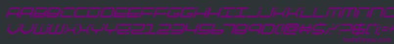 quicktechcondital Font – Purple Fonts on Black Background