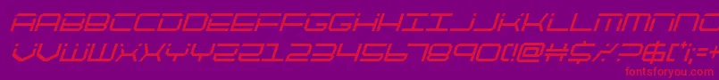 quicktechcondital Font – Red Fonts on Purple Background