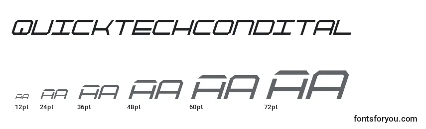Quicktechcondital Font Sizes