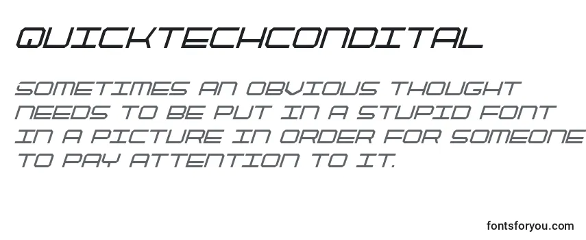 Quicktechcondital Font