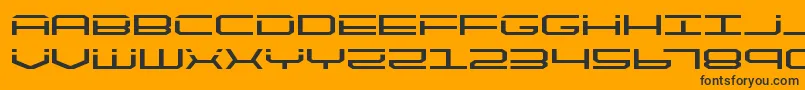 quicktechexpand Font – Black Fonts on Orange Background