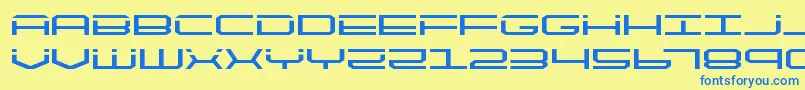 quicktechexpand Font – Blue Fonts on Yellow Background