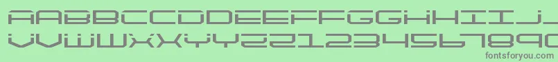 quicktechexpand-Schriftart – Graue Schriften auf grünem Hintergrund
