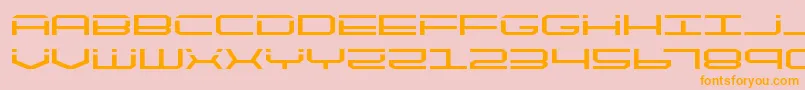 quicktechexpand Font – Orange Fonts on Pink Background