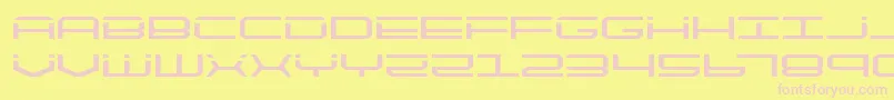 Czcionka quicktechexpand – różowe czcionki na żółtym tle
