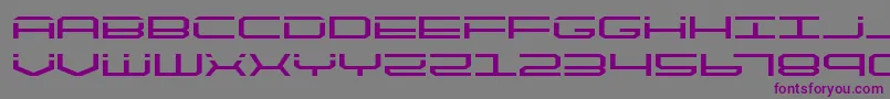 フォントquicktechexpand – 紫色のフォント、灰色の背景