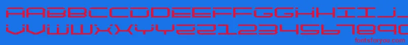 quicktechexpand Font – Red Fonts on Blue Background