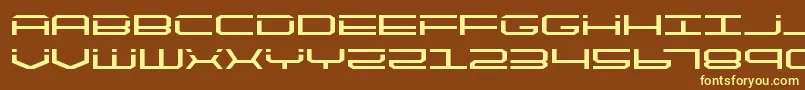 Шрифт quicktechexpand – жёлтые шрифты на коричневом фоне
