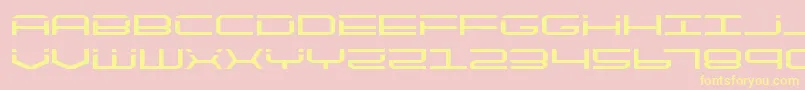 quicktechexpand-Schriftart – Gelbe Schriften auf rosa Hintergrund