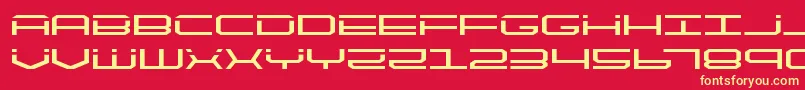 quicktechexpand Font – Yellow Fonts on Red Background