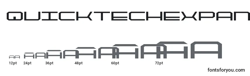 Размеры шрифта Quicktechexpand