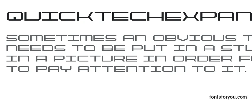 Przegląd czcionki Quicktechexpand