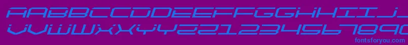 quicktechexpandital Font – Blue Fonts on Purple Background