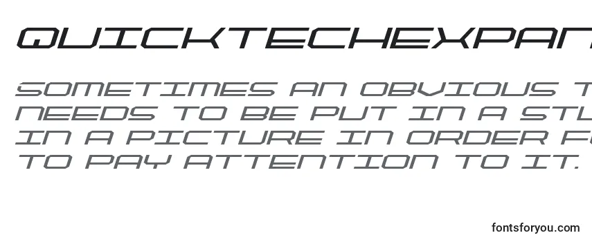 Шрифт Quicktechexpandital