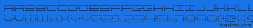 quicktechgrad Font – Black Fonts on Blue Background