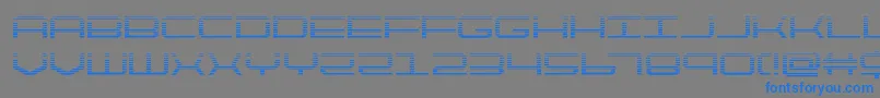 Fonte quicktechgrad – fontes azuis em um fundo cinza
