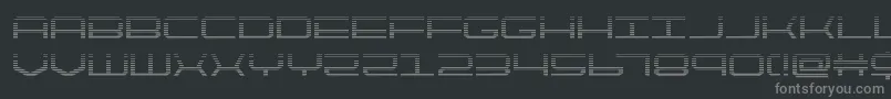 フォントquicktechgrad – 黒い背景に灰色の文字