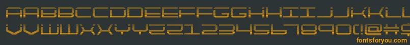 quicktechgrad-Schriftart – Orangefarbene Schriften auf schwarzem Hintergrund