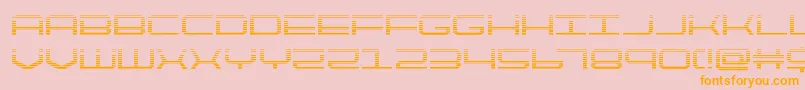 quicktechgrad Font – Orange Fonts on Pink Background