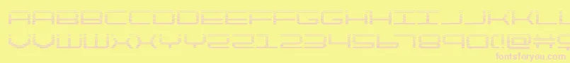 quicktechgrad Font – Pink Fonts on Yellow Background
