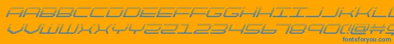 quicktechgradital Font – Blue Fonts on Orange Background