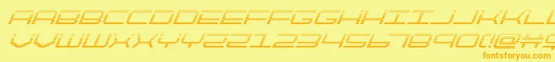 quicktechgradital Font – Orange Fonts on Yellow Background