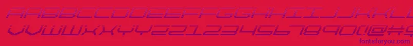 quicktechgradital Font – Purple Fonts on Red Background