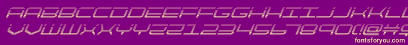 quicktechgradital Font – Yellow Fonts on Purple Background
