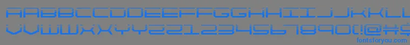 quicktechhalf-Schriftart – Blaue Schriften auf grauem Hintergrund