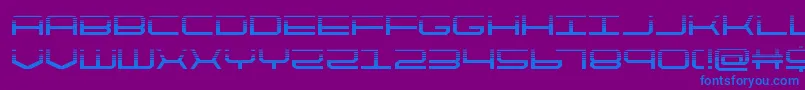 quicktechhalf-Schriftart – Blaue Schriften auf violettem Hintergrund
