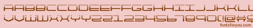 quicktechhalf-Schriftart – Braune Schriften auf rosa Hintergrund