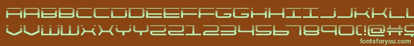 quicktechhalf-Schriftart – Grüne Schriften auf braunem Hintergrund