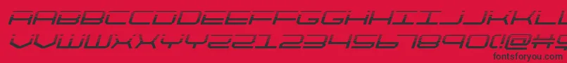 Police quicktechhalfital – polices noires sur fond rouge