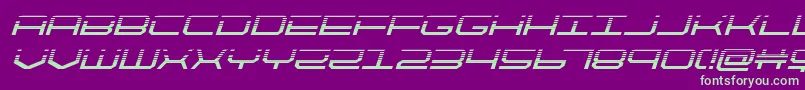 quicktechhalfital-fontti – vihreät fontit violetilla taustalla