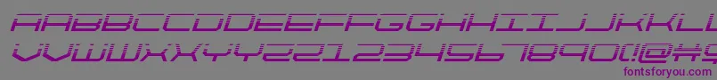 quicktechhalfital Font – Purple Fonts on Gray Background