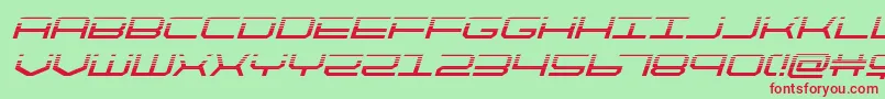 quicktechhalfital Font – Red Fonts on Green Background