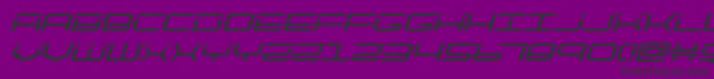 フォントquicktechital – 紫の背景に黒い文字