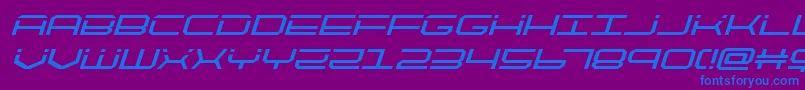 quicktechital Font – Blue Fonts on Purple Background