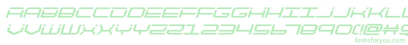 Шрифт quicktechital – зелёные шрифты на белом фоне