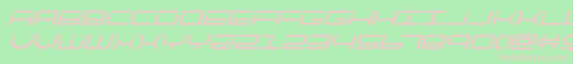 Шрифт quicktechital – розовые шрифты на зелёном фоне