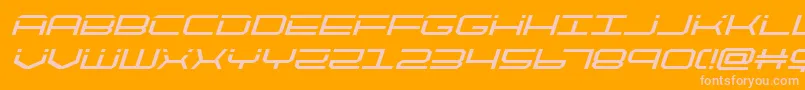 quicktechital Font – Pink Fonts on Orange Background