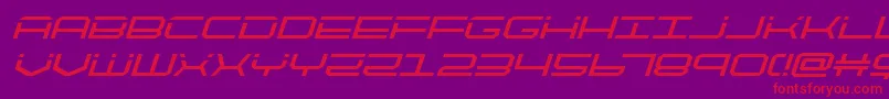 quicktechital Font – Red Fonts on Purple Background