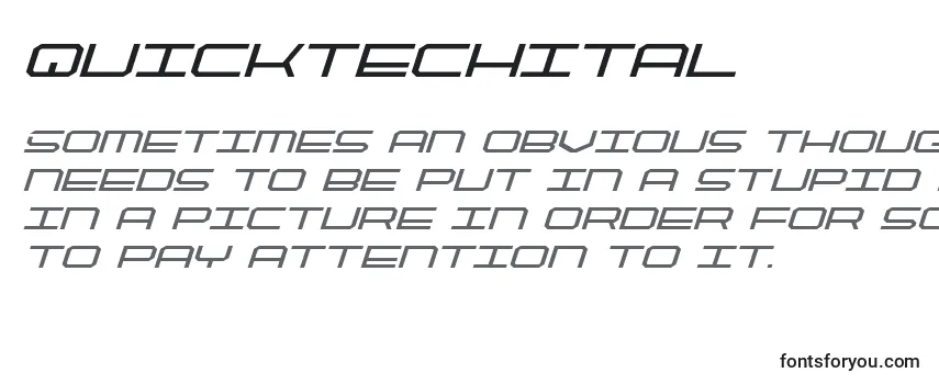 Quicktechital フォントのレビュー