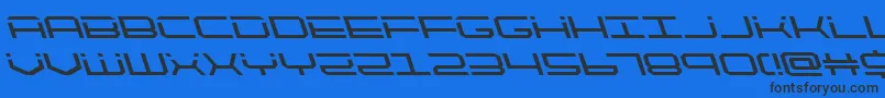 Czcionka quicktechleft – czarne czcionki na niebieskim tle