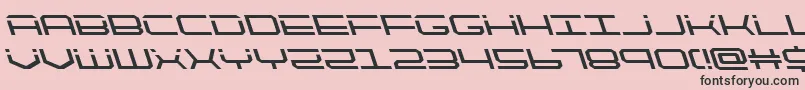 Fonte quicktechleft – fontes pretas em um fundo rosa